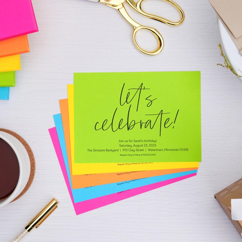 Astrobrights Mega Collection, Colored Cardstock,"Brilliant" 5-Color Assortment, 320 Sheets, 65 lb/176 gsm, 8.5" x 11" - MORE SHEETS! (91687), Assorted - Image 5